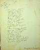 Manuscrit autographe d'une pièce en vers probablement inédite. Marc-Antoine-Madeleine Désaugiers (1772-1827), chansonnier, poète.