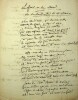 Manuscrit autographe signé d'une longue chanson. Marc-Antoine-Madeleine Désaugiers (1772-1827), chansonnier, poète.