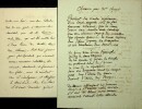 Lettre autographe signée. René Alissan de Chazet (1774-1844), poète, écrivain.