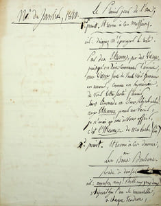 Chanson autographe signée