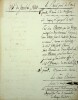 Chanson autographe signée. Armand Gouffé (1775-1845), chansonnier, poète.