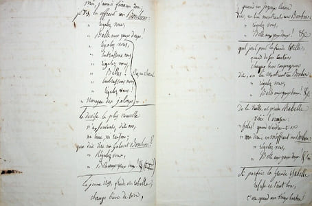 Chanson autographe signée