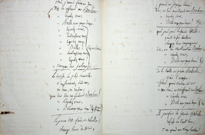 Chanson autographe signée