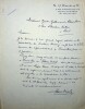 Lettre autographe signée à Gaston Gallimard et Robert Aron. Max Dearly (1874-1943), acteur, metteur en scène.