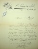 Lettre autographe signée. Eugène Pizoir dit Laurvald (1862-1943), compositeur, chanteur comique.