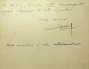 Lettre autographe signée. Albert Carré (1852-1938), comédien, directeur de l'Opéra-Comique.