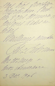 Lettre autographe signée