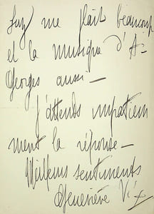 Lettre autographe signée