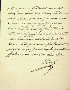 Lettre autographe signée