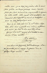 Lettre autographe signée