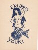  Ex-libris.. Youki Foujita, Lucie Badoud dite (1903-1963), femme de Foujita puis Robert Desnos puis Henri Espinouze (propriétaire), Léonard Tsugouharu ...