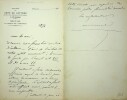 Lettre autographe signée à Lucien Descaves. Léonce de Larmandie (1851-1921), poète, fondateur de la Rose-Croix esthétique avec Péladan.
