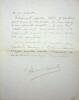 Lettre autographe signée à Lucien Descaves. Hubert de Larmandie (1893-1920), licencié en droit et lettres, croix de guerre, inspecteur des finances, ...