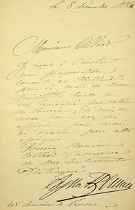 Lettre autographe signée