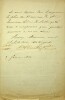 Lettre autographe signée. Eulalie Comettant (1826-1898), cantatrice, professeur de chant, première femme à être nommée officier d'académie, épouse du ...
