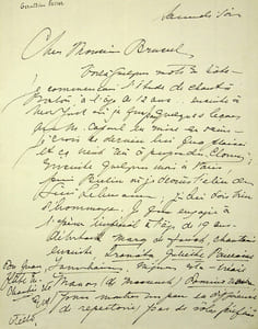 Lettre autographe signée