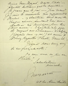 Lettre autographe signée