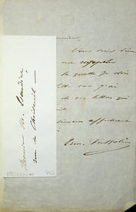 Lettre autographe signée