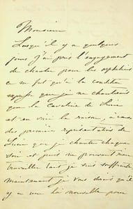 Lettre autographe signée