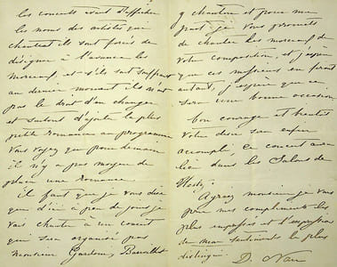 Lettre autographe signée