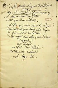 Manuscrit autographe d'une chanson