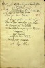 Manuscrit autographe d'une chanson. Antoine-Pierre-Augustin de Piis (1755-1832), chansonnier, auteur dramatique.