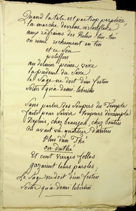 Manuscrit autographe d'une chanson