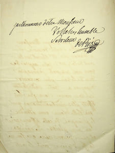 Lettre autographe signée