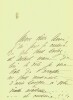 Lettre autographe signée. Elena Sanz (1844-1898), contralto espagnole.