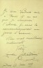 Lettre autographe signée. Luisa Tetrazzini (1871-1940), célèbre soprano italienne.