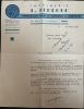 Lettre signée . [Hansi] L Lebègue, imprimeur à Nancy.