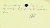 Lettre autographe signée. Maurice Lombart (fin XIXe-début XXe), décorateur, collaborateur du designer Robert Mallet-Stevens.