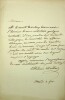 Lettre autographe signée. Mélanie Waldor (1796-1871), femme de lettres, poète, maîtresse d'Alexandre Dumas.