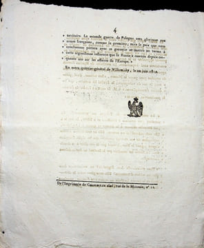 [Napoléon, Campagne de Russie, 1812], Deuxième bulletin de la Grande Armée : justification de la campagne de Russie et fameuse proclamation de ...