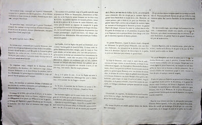 [Napoléon, Campagne de Russie, 1812], Cinquième bulletin de la Grande Armée : description des troupes russes, avancée des armées françaises, temps épouvantable et perte de milliers de chevaux.
