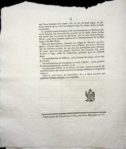 [Napoléon, Campagne de Russie, 1812], Huitième bulletin de la Grande Armée : divisions russes empêchées de rejoindre le prince Bagration, mort d'officiers russes à Romanow, fuite de Drissa par l'armée russe, avancée des armées françaises sur la Oula, désertion des polonais de l'armée russe.