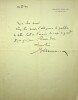 Lettre autographe signée et lettre signée. Michel Clémenceau (1873-1964), homme politique, député, fils de Georges Clémenceau.
