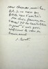 Lettre autographe signée. Jacques Perret (1901-1992), écrivain.