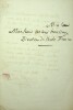 Lettre autographe signée à Arsène Houssaye. Eugène Scribe (1791-1861), écrivain, librettiste.