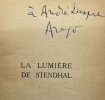 La lumière de Stendhal.. [avec envoi] Louis Aragon, 