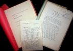 Deux tapuscrits corrigés et une lettre autographe signé - Outrage au général de Gaulle. [Henry Lémery], 
