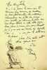 Lettre autographe signée. [Lettre illustrée] Henri Boutet (1851-1919), artiste, graveur.