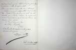 Lettre autographe signée à Napoléon III (copie). Georges Ville (1824-1897), chimiste et agronome. 
