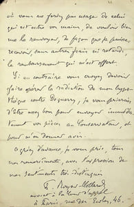 Lettre autographe signée