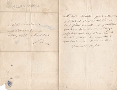 Lettre autographe signée d'Allan Kardec