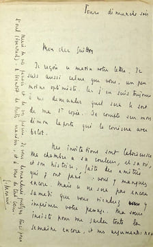 Lettre autographe signée à Jean Guitton. Emmanuel Mounier (1905-1950), philosophe, fondateur de la revue Esprit, père du personnalisme, disciple ...