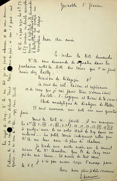 Lettre autographe signée à Jean Guitton. Emmanuel Mounier (1905-1950), philosophe, fondateur de la revue Esprit, père du personnalisme, disciple ...