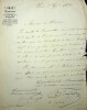 Lettre signée à Jules Janin. Félicien David (1810-1876), compositeur ; Isidore, baron Taylor (1789-1879), philanthrope, écrivain.