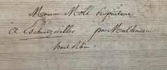 Manuscrit autographe d'une cantate à la gloire des Bourbons.. Jean-Népomucène Rieger (1787-1828), compositeur et pianiste d'origine allemande, 