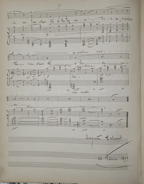 Hymne à Séléné - manuscrit autographe signé et partition imprimée dédicacée.. Augusta Holmès (1847-1903), compositrice, 